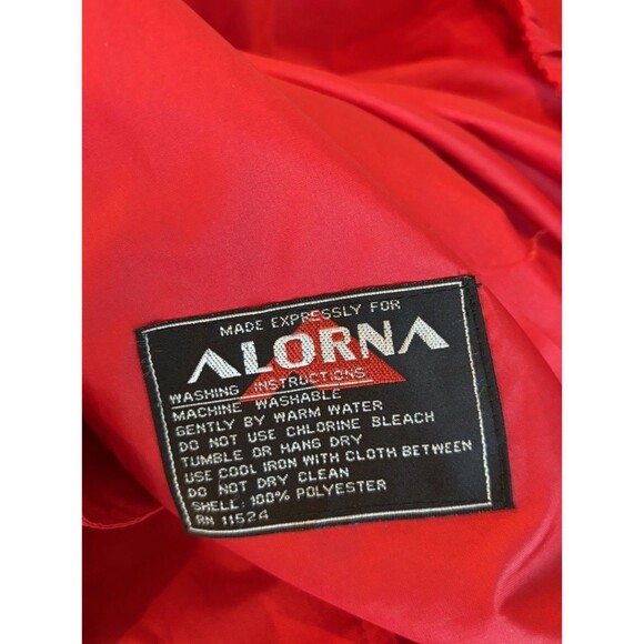 Alorna Vintage Red Windbreaker Balloon Jacket Plus Size 16 Oversized Mid Length - Picture 5 of 7